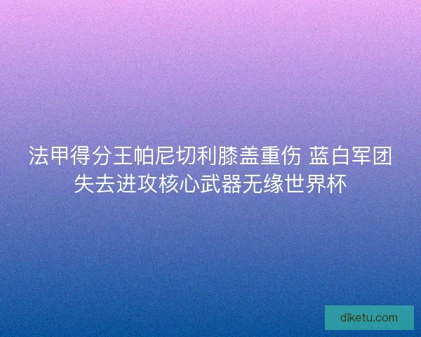 法甲得分王帕尼切利膝盖重伤 蓝白军团失去进攻核心武器无缘世界杯 法甲得分王帕尼切利膝盖重伤 蓝白军团失去进攻核心武器无缘世界杯